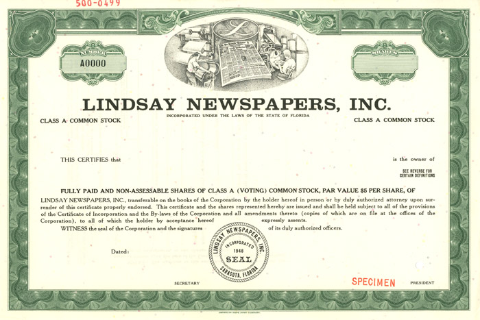 Lindsay Newspapers, Inc.